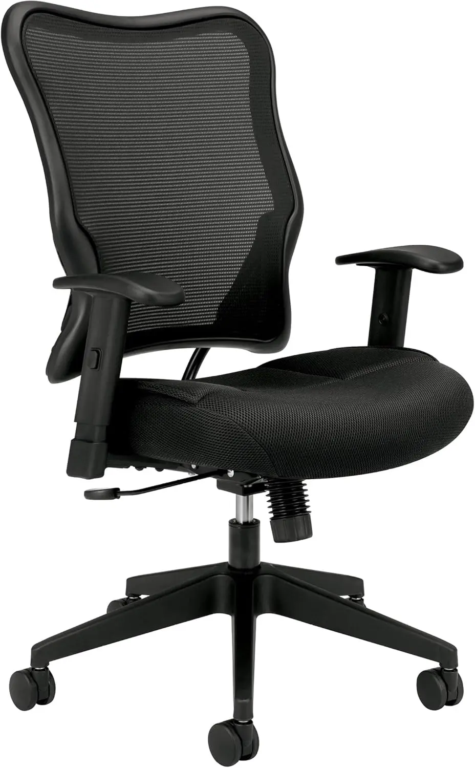 

High Back Ergonomic Office Chair with Adjustable Arms, Breathable Mesh, 360° Swivel, Synchro-Tilt, Black