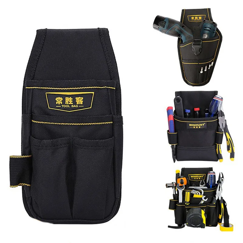 Tool Bag Electrician Waist Tools Bag Multifunctional Tool Kit Bag Oxford Cloth Hardware Screwdriver Bag for Work Tool Waist Belt