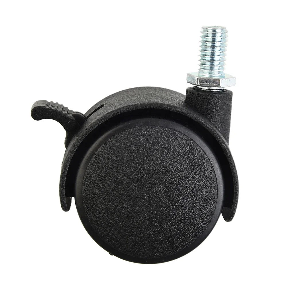 Reliable Plastic Swivel Roller Caster Wheel Suitable for Furniture, Office Chairs, Home Appliances Double Wheels, Black