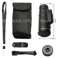 40X60 HD Professional Powerful Monocular Telescope Mini Zoom with Smartphone Low-light night vision for Hunting Camping