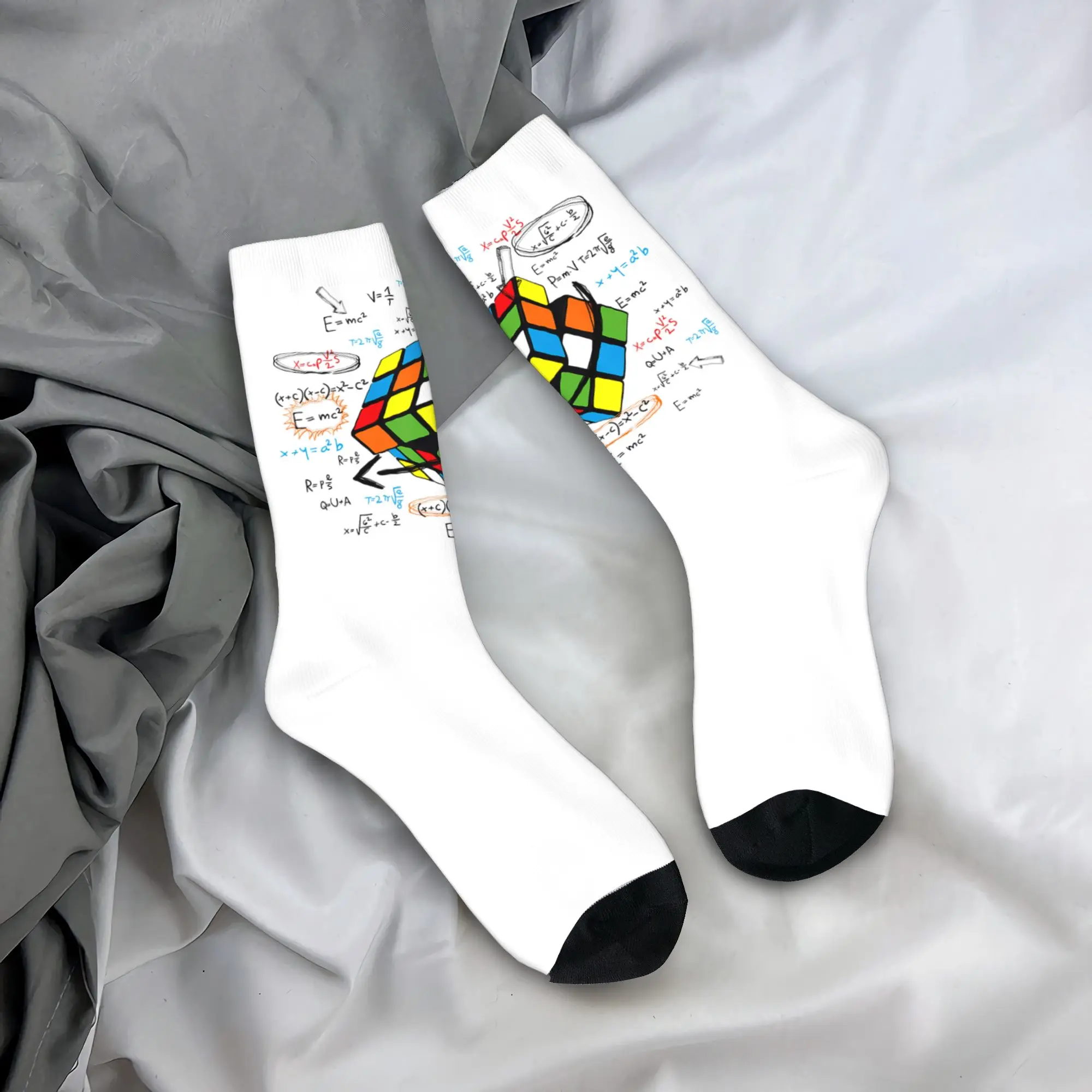 

Custom Kawaii Mens Math Rubix Rubixs Cube Dress Socks Unisex Breathbale Warm 3D Printing Crew Socks