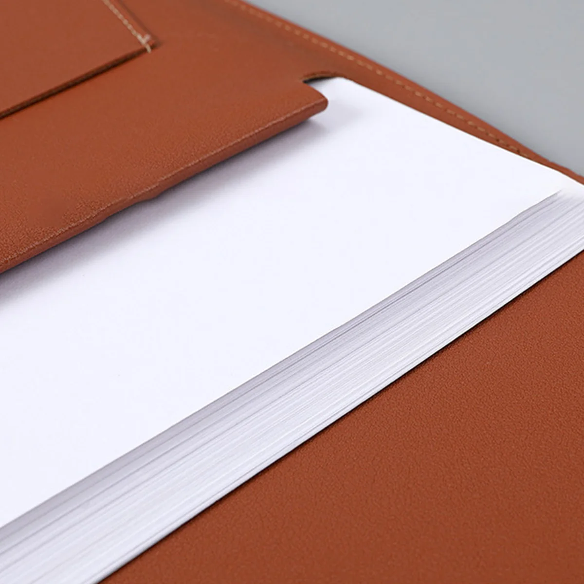 Leather document pouch A6 envelope folder quality PU leather document pouch female file organizer pouch