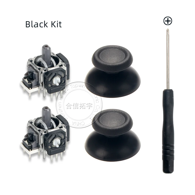 Hothink 5 Stks/set Vervanging 3D Analoge Joystick Rocker Cover Caps Schroevendraaier Kit Voor PS4 Controller Reparatie Onderdelen