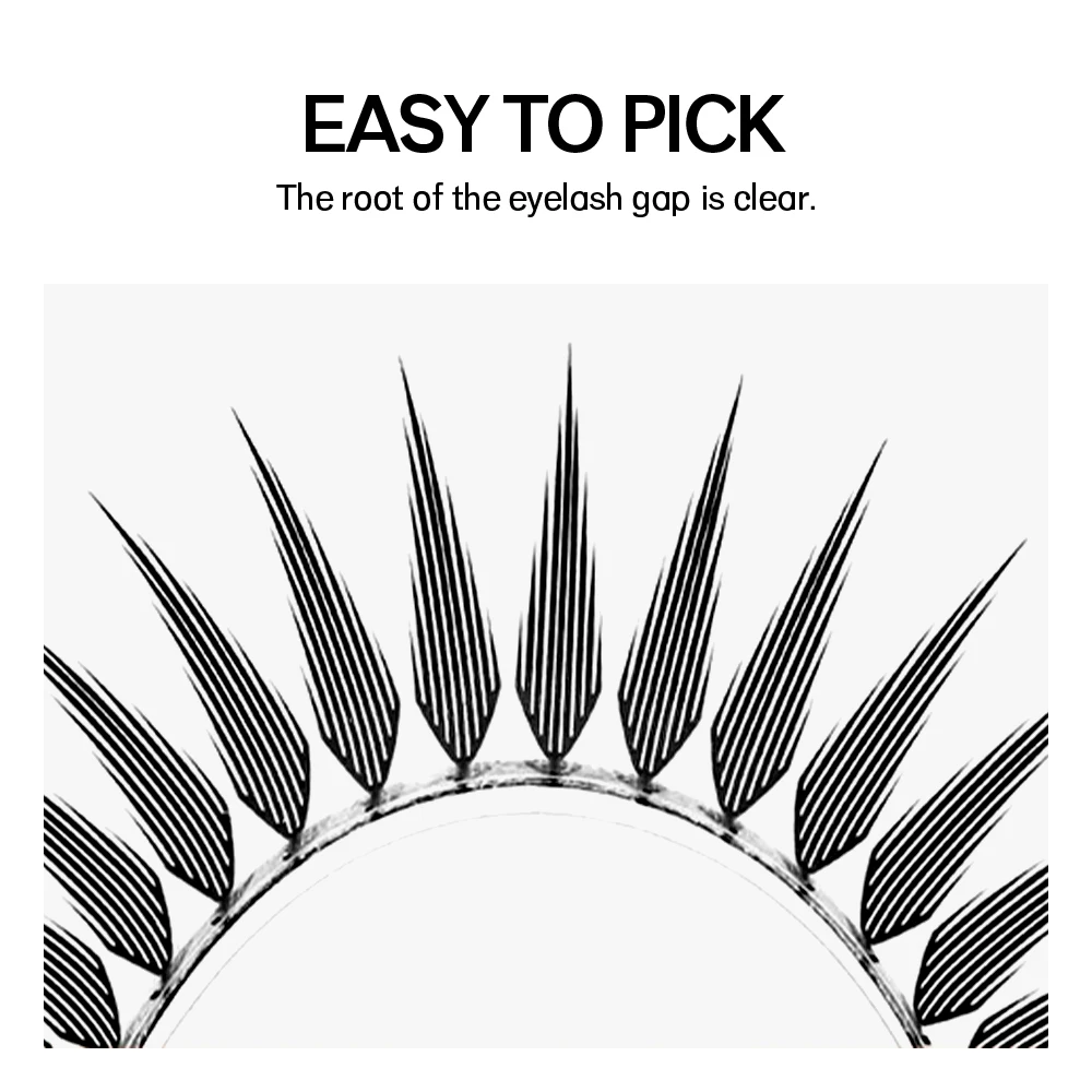 NATUHANA Naturale Morbido Manga Ciglia Finte Comic Spire Ciglia Fioritura Automatica Premade Ventole Ciglia Strumenti di Trucco