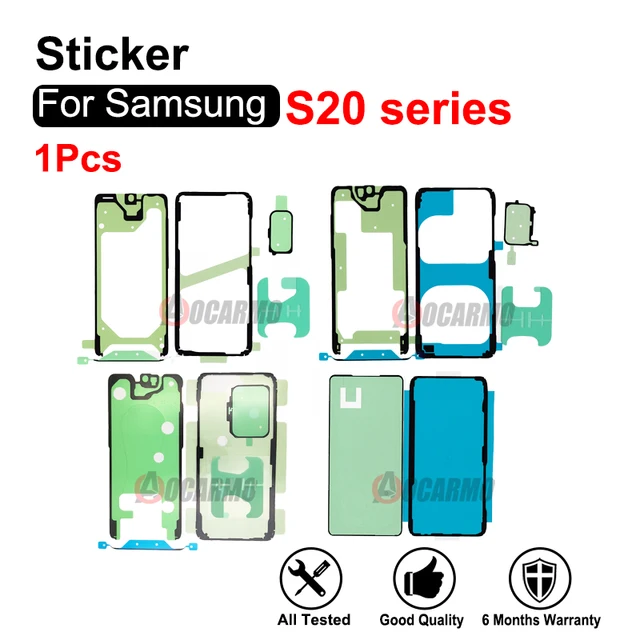 Kompletny zestaw klejów do Samsung Galaxy S20 Plus S20+ S20 Ultra S20FE, do przedniego ekranu LCD i tylnej naklejki baterii, część zamienna.