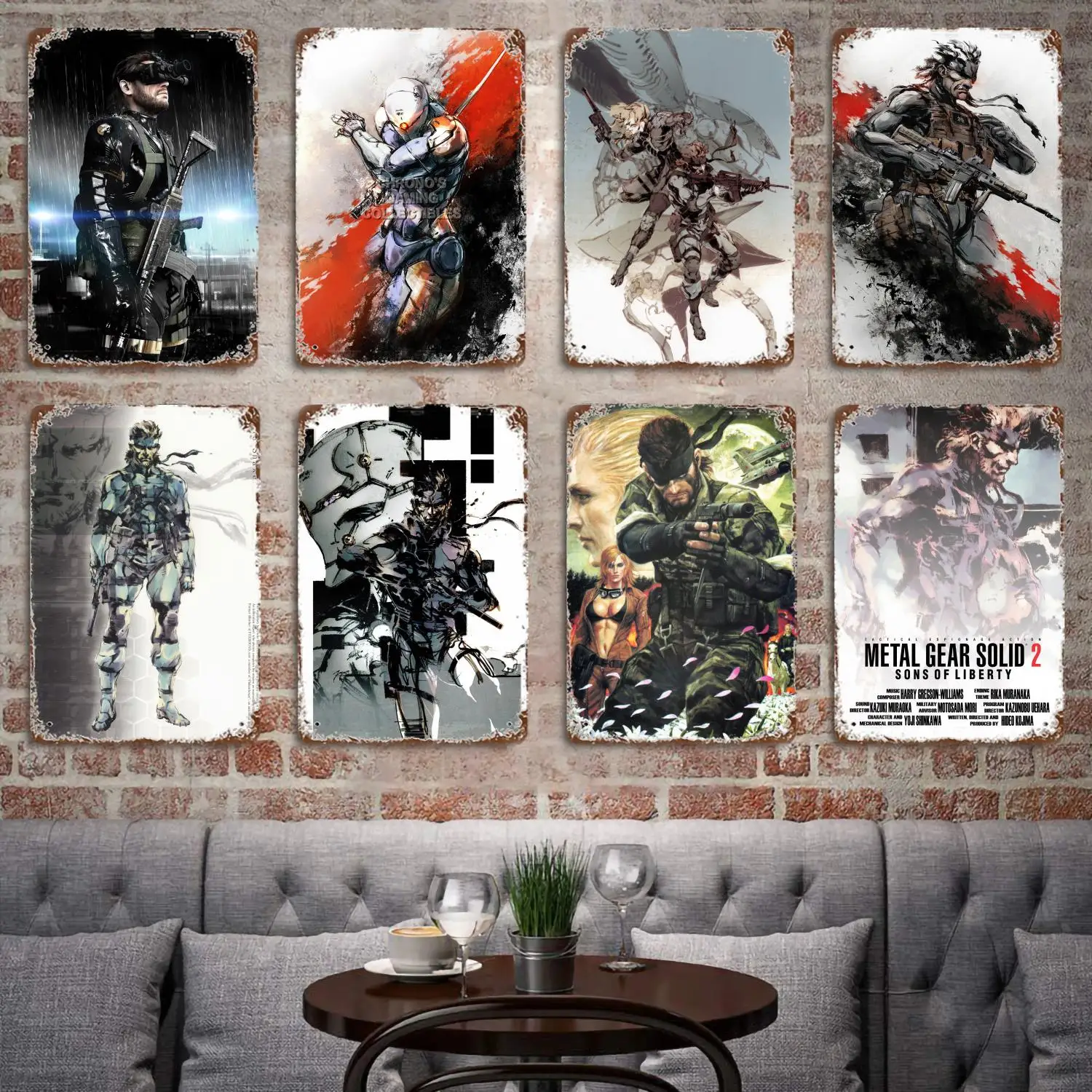 Metal Gear Solid Girl Game Decor Poster Vintage Tin Sign Metal Sign Decorative Plaque for Pub Bar Man Cave Club Wall Decoration