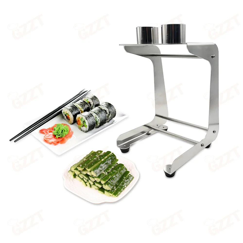 Sushi Shop Commercial Multifunctional Cucumber Cutter Slicer Machine With 2 BladesFor 6/8/10/12/14/16 Pieces Without Core