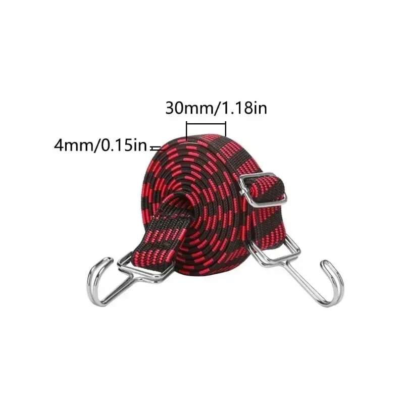 New Elastics Rubber Luggage Rope Cord Hooks Bikes Rope Tie Bicycle Luggage Roof Rack Strap Fixed Band Hook Car Accessorie
