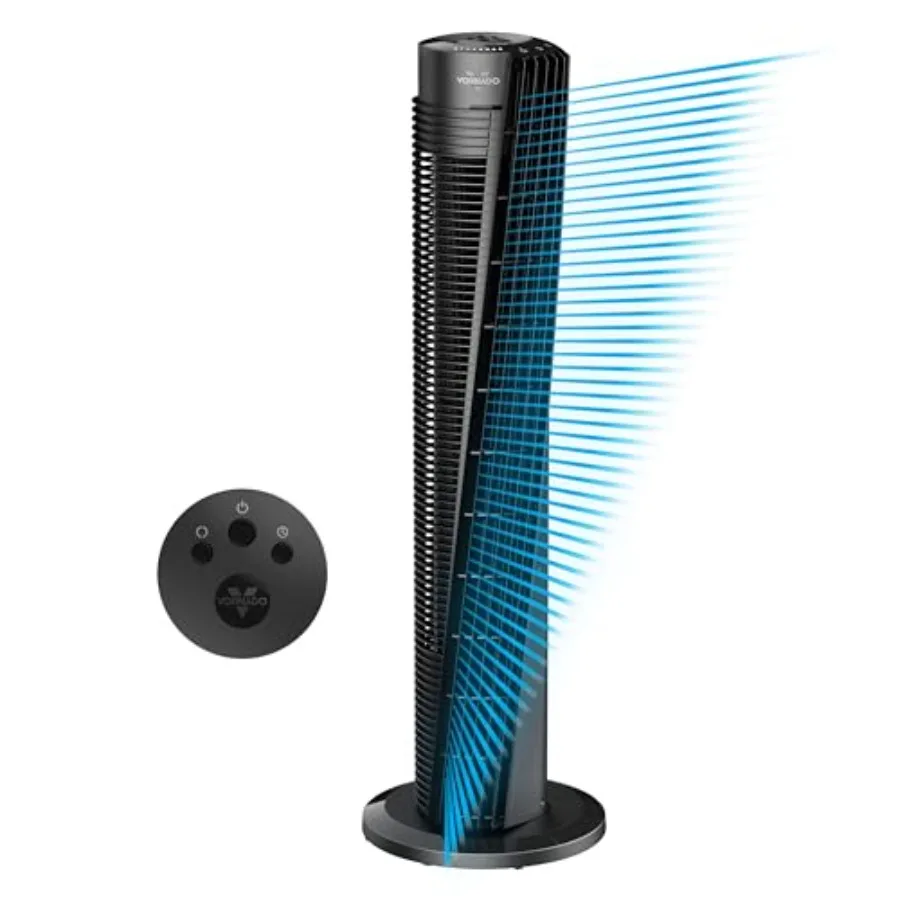 

OSC84 41 Whole Room Oscillating Tower Fan for home office use, ABS plastic, black, quiet operation with 70-degree oscillation a