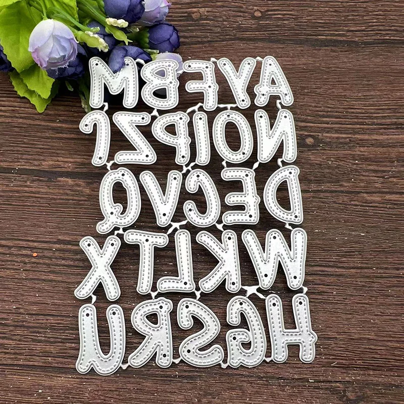 New Capital alphabet Frame Metal Cutting Dies Stencils For DIY Scrapbooking Decorative Embossing Handcraft Template