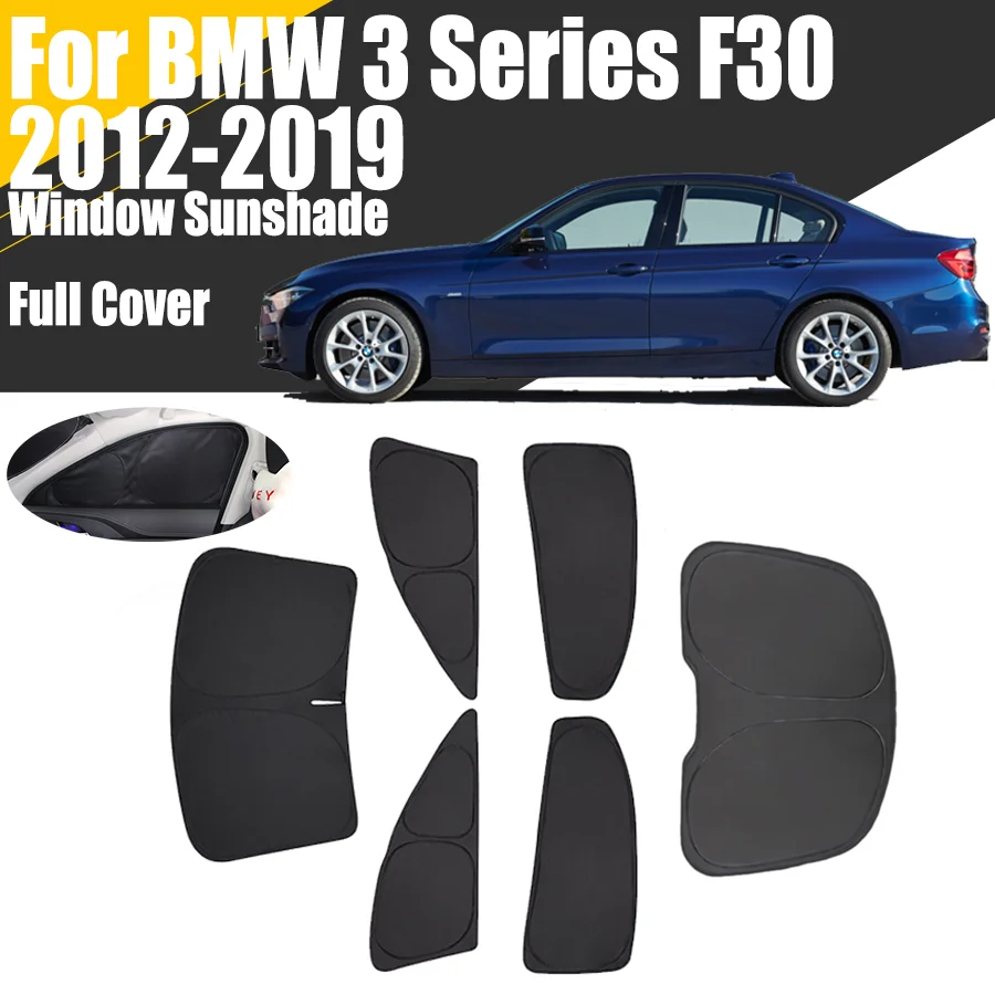 맞춤형 풀 커버 자동차 창문 햇빛가리개, BMW 3 시리즈 F30 2012-2019, 프라이버시 블라인드 커튼, 앞 유리 2010 2012 2018 