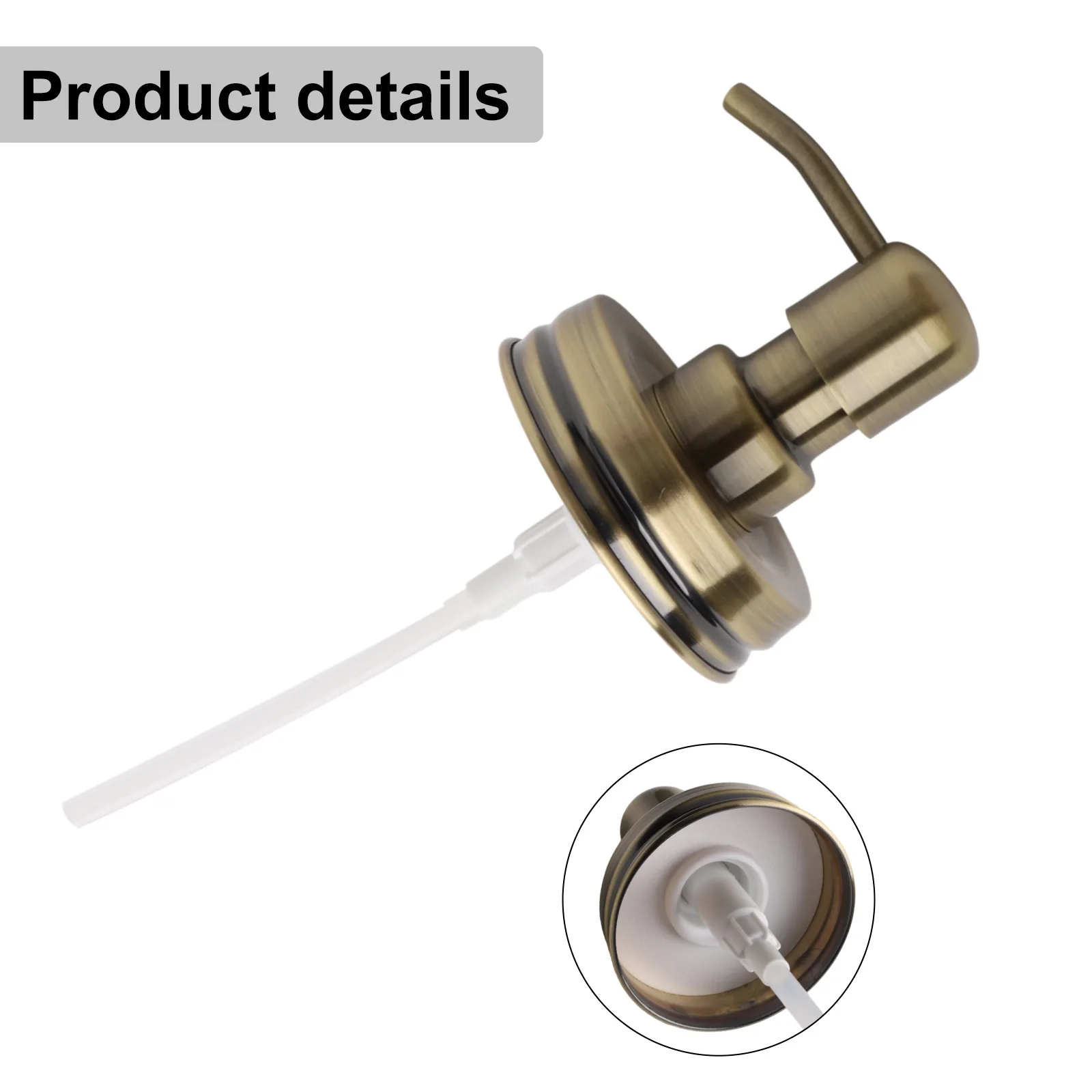 Bathroom Gadgets Press Pump Head 74mm/2.91 Inch Anti-Rust Canning Lids Kit Pump Head Sealed Soap Dispenser Covers