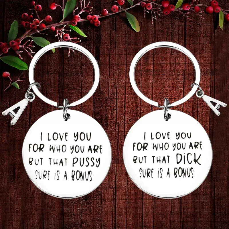 Charm I Love You for Who You Are Keychain Pendant Mother Father's Day Key Chains Husband Boyfriend gift