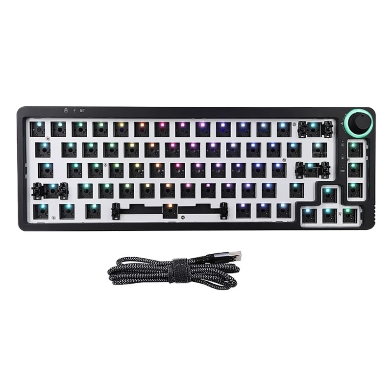 LK67/KF068 Hot Swap Gaming Mechanical Keyboard Cord Support Gasket Structure Customized Keyboard