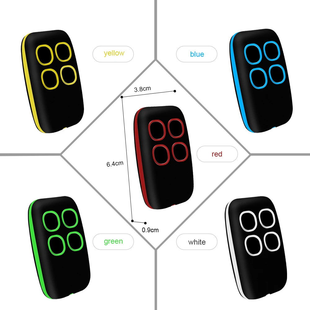 Universal Garage Door Remote Control 280-868MHz Multi-Frequency Duplicator Clone 433.92MHz 868.35MHz 433 Gate Keyfob Transmitter