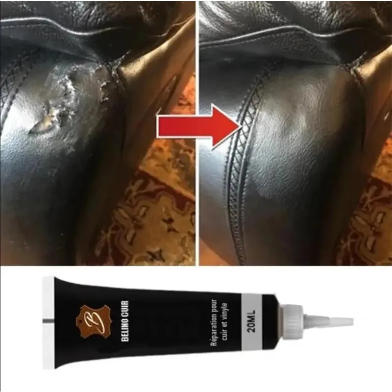 20ml Żel do naprawy skóry Uzupełniające kolory Naprawa zadrapań Pęknięcia Fotele samochodowe Sofa Zestaw akcesoriów Dom Sprzątanie gospodarstwa domowego