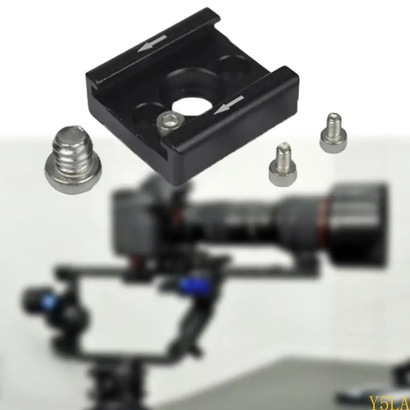 

Y5LA 1 Set Professional Cold Shoe Mount Adapter Base for Outdoor Photoshoots and Indoor Recordings with Wrench Tools