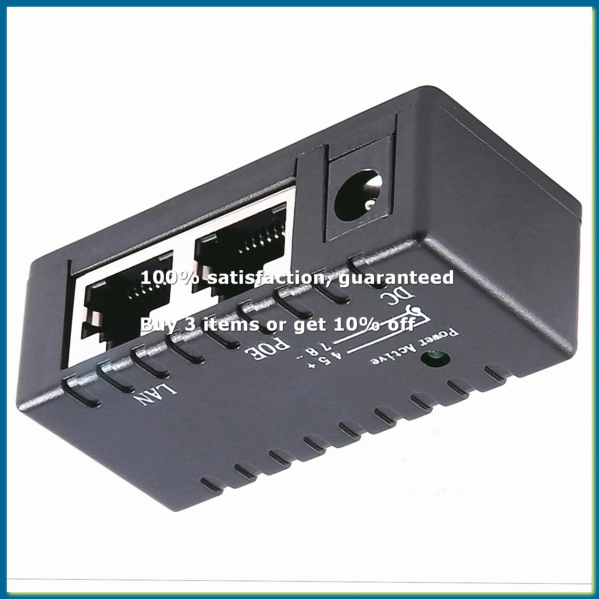 Poe Splitter Poe Injector Rj45 Dc 5.5Mm x 2.1Mm Input Passive Poe Injector Splitter Adapter-DTD2