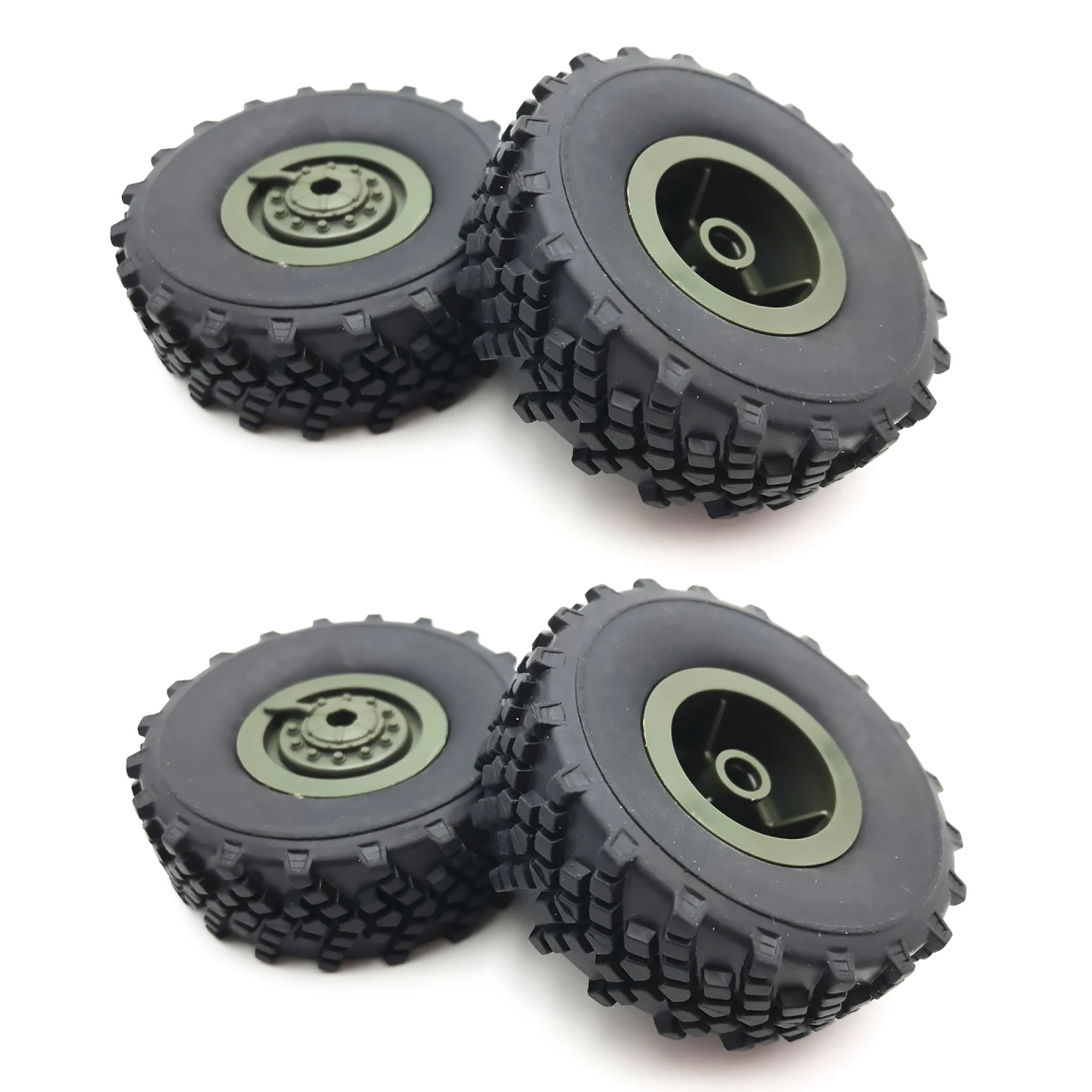 

2Pair 1/16 RC Car Truck Rubber Wheel Tire Tyres Replacemnt For WPL B-36 B36 B36K RC Car Track Wheels Tyres RC Car Modified Parts