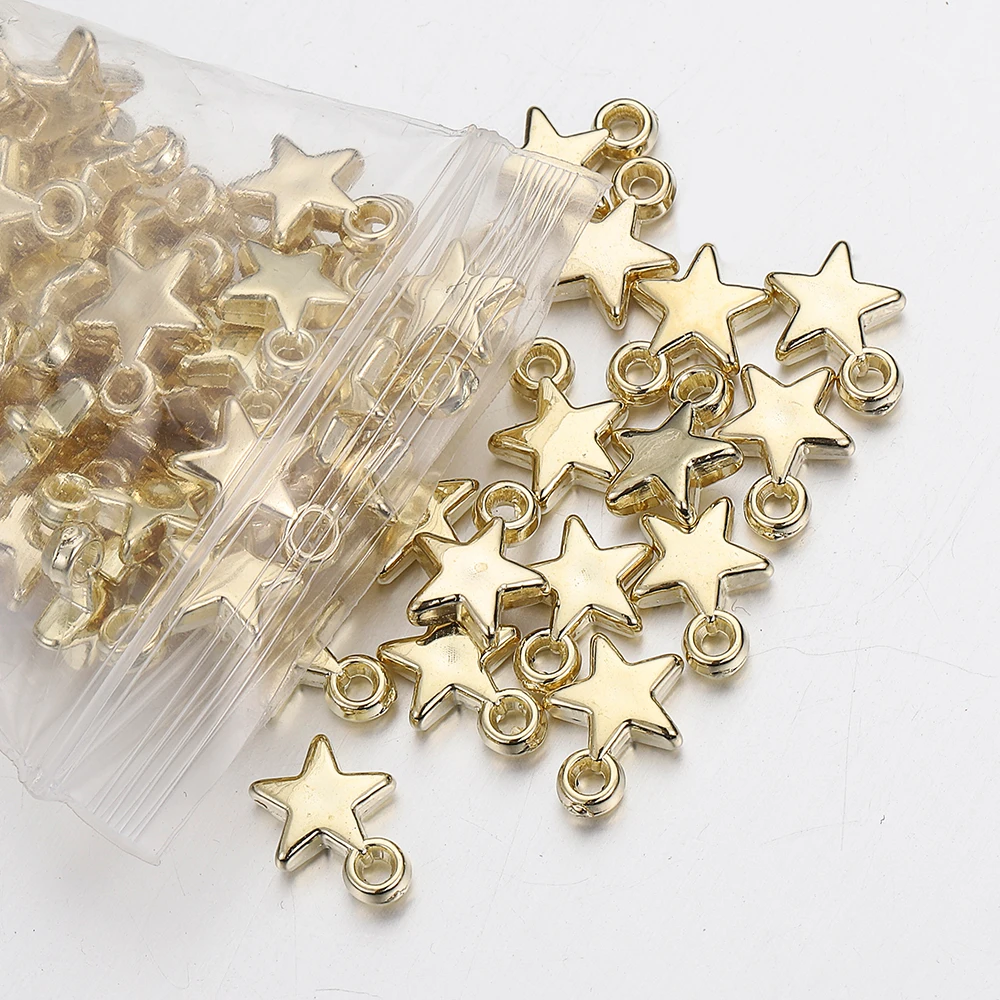 100Pcs Acrylic Beads Charms for Jewelry Making