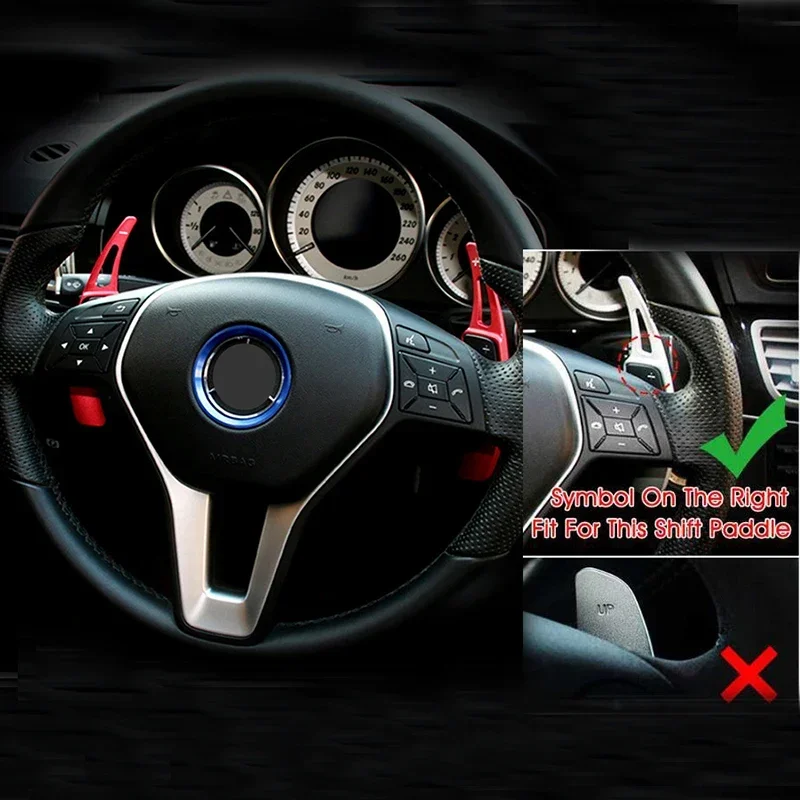 Car Steering Wheel Paddle Shift Extension Shifters DSG For Mercedes Benz A B M Class W176 W246 GLK SLK CLA GLA Sticker styling