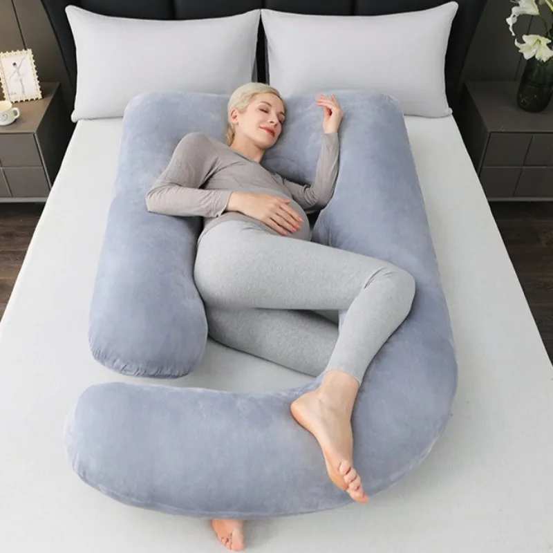 

Cotton Pillow for Pregnant Women Pregnancy Maternity Breastfeeding Pillow Cushion Large Waist Support G-shape Side Sleep Cushion
