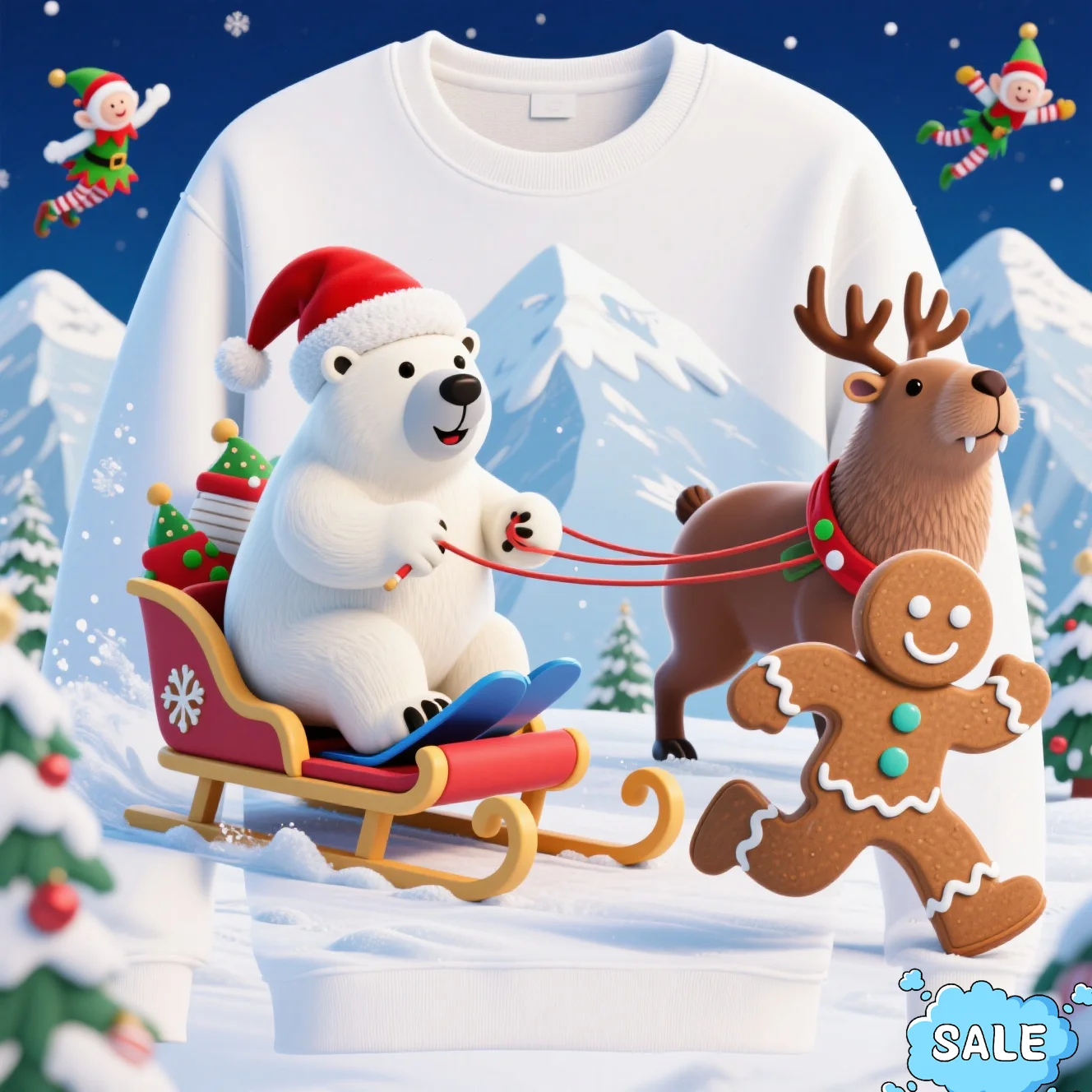 2025 رجل الزنجبيل ثلاثية الأبعاد طباعة سترة عيد الميلاد القبيحة مضحك كابيبارا الجرافيك بلوزات للرجال النساء طويلة الأكمام البلوفرات القمم