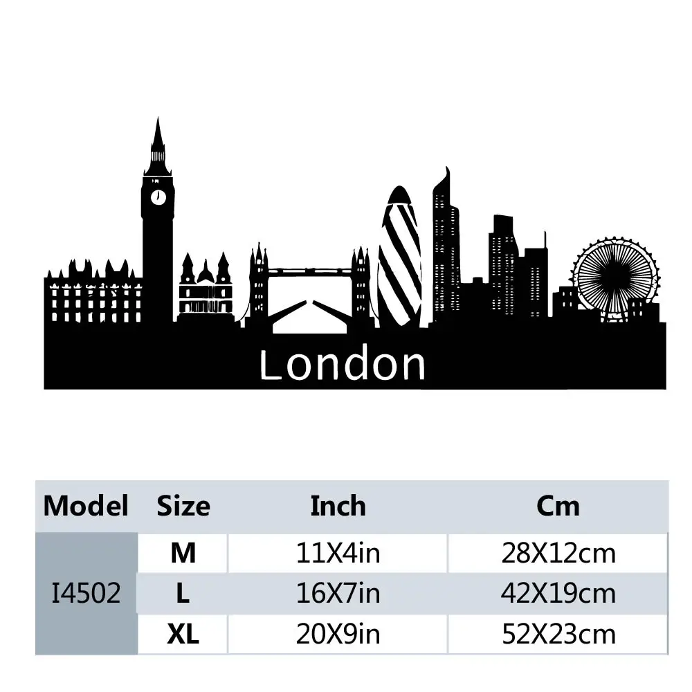 1PC NEW London Decal Removable Vinyl Mural Poster Bedroom Decor Decal Creative Stickers