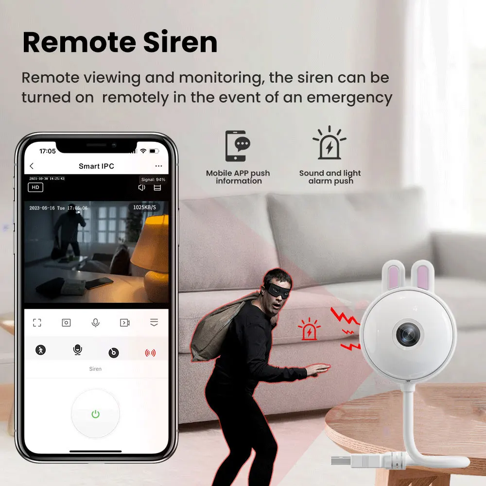 Tuya Mini WiFi Camera 2K Indoor Wireless USB Light Bulb Baby Monitor Home Security IP Camera Surveillance Auto Tracking Babe Cam