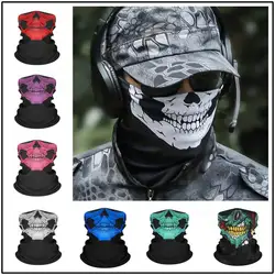 Rower Ski Skull Half Face Mask Ghost Scarf Multi Use Neck Warmer Cod Маска От Вируса Masque Tissu Mascara Para Rosto