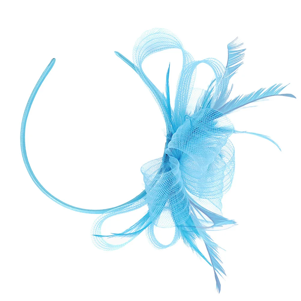 قبعة نسائية فاسيناتور مع حجاب بلوم صناعي غطاء رأس فاخر لحفلات الزفاف وعروض الأزياء والحديقة والمناسبات