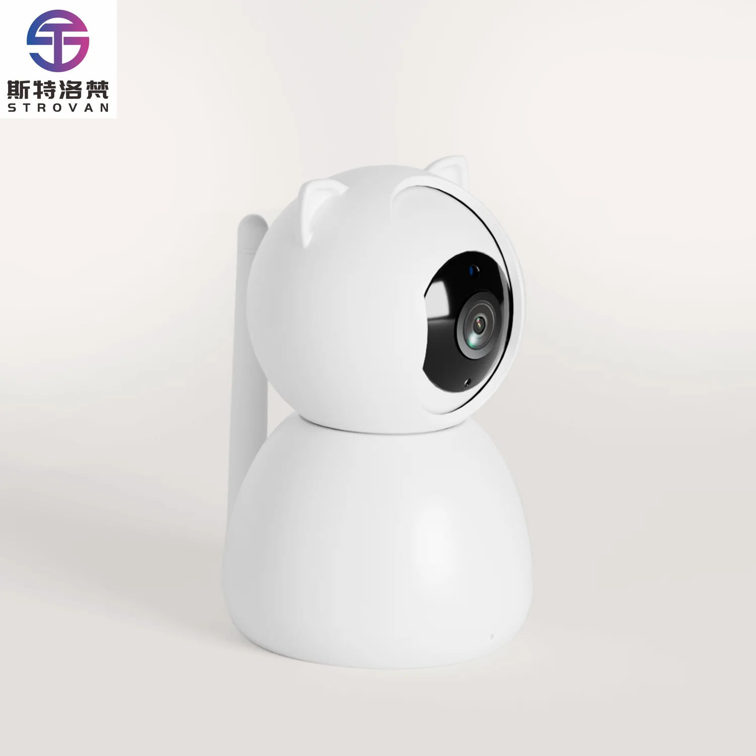 Two-Way Audio Temperature Detection Lullaby Feeding Reminder Motion Detection Night Vision Smart Baby