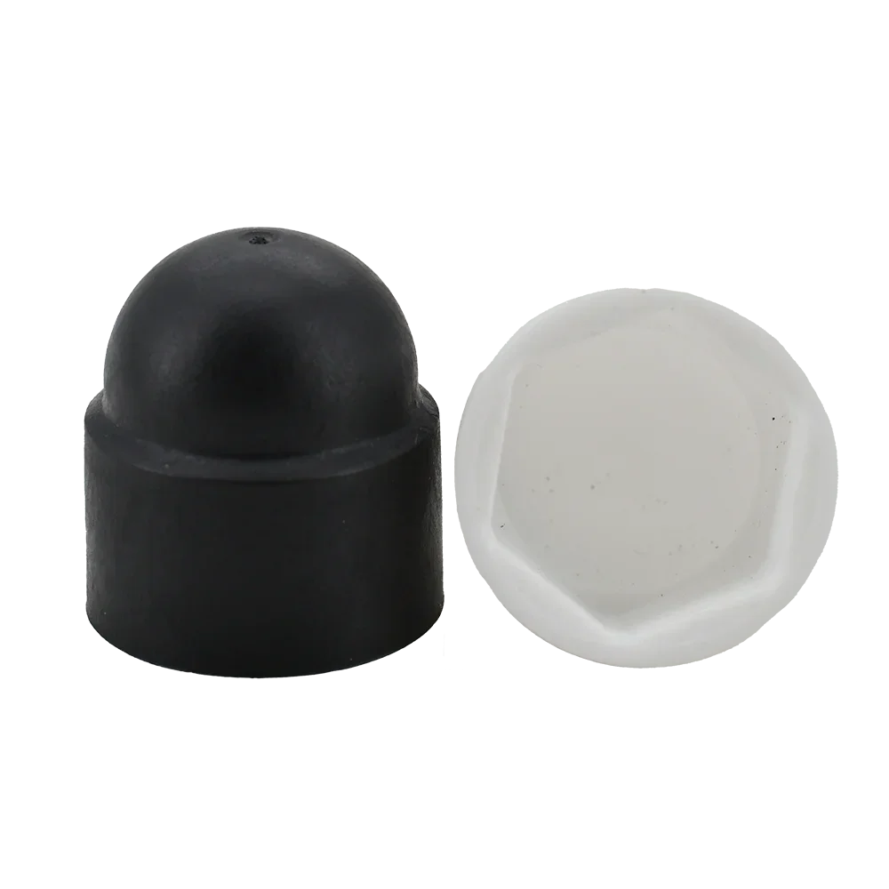 M3 M4 M5 M6 M8 M10 M12 M14 M16 M18 M20 M22 M24 PE Black White Screws Nuts Cap Cover Protector Plastic Acron Dome Bolt Protection