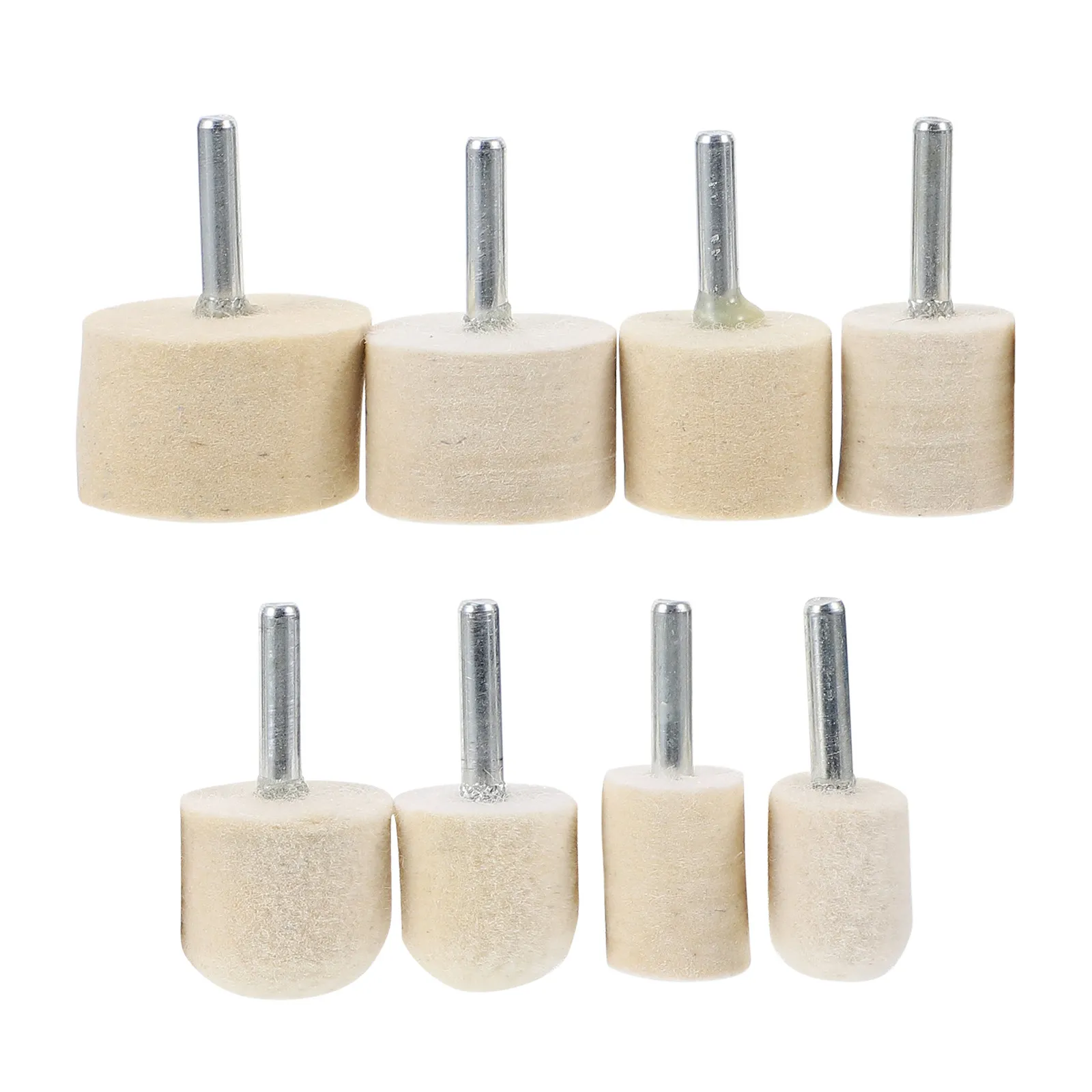 8Pcs Nail Polishing Wheel Set 8 Sizes Replacement Buffing Mop Kit Electric Nail Buffer Shaper Heads for Manicure