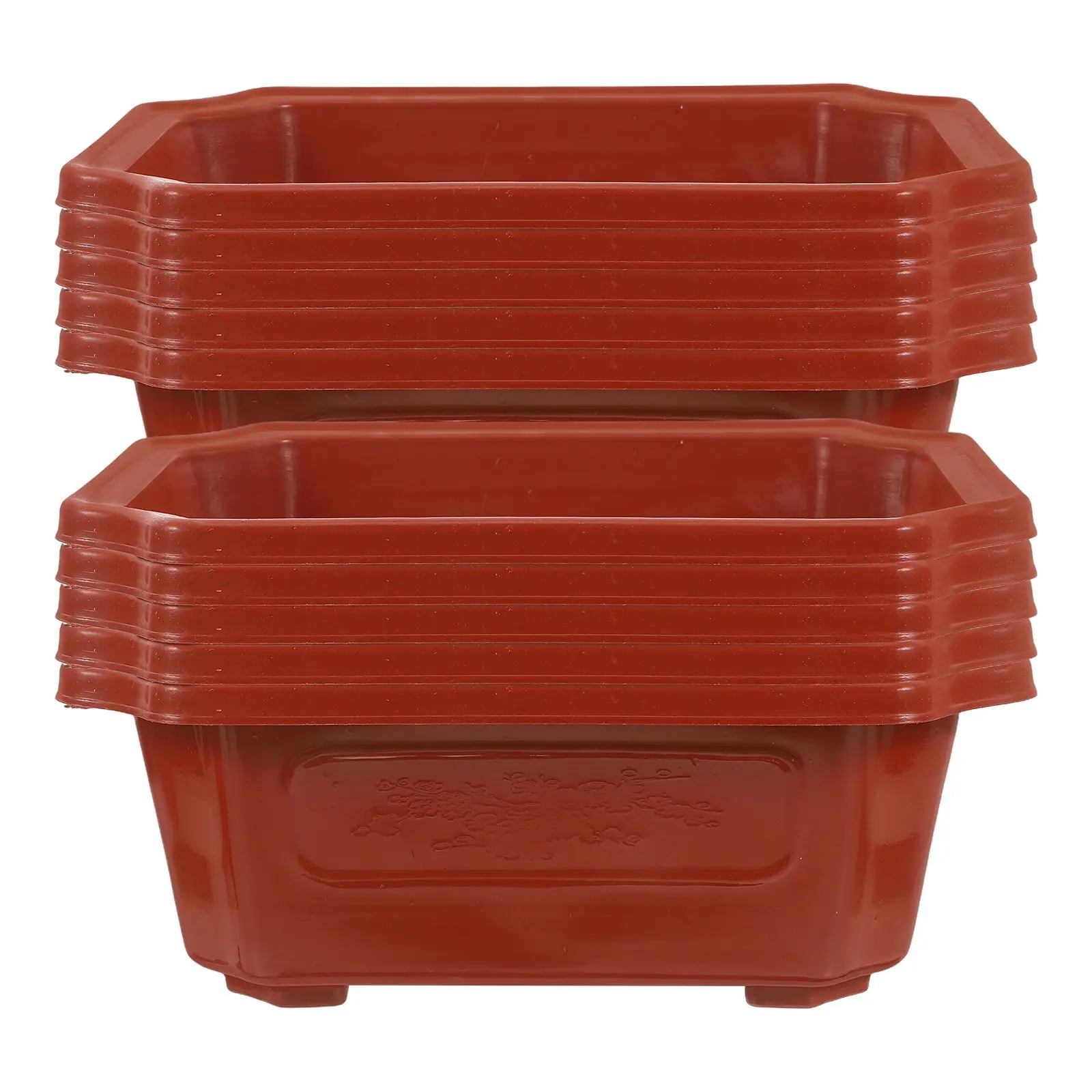 

10 Pcs Bonsai Planters Plastic Square Rectangular Tree Pot for Plants Gardening Container Flowerpot