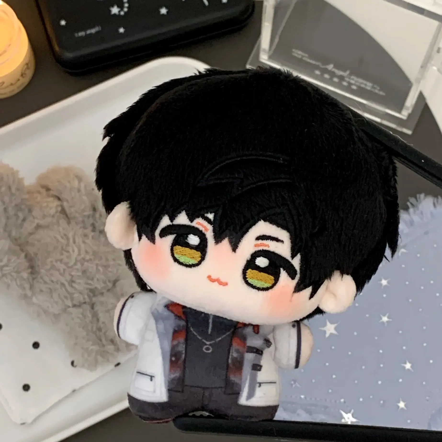 10 سنتيمتر الحب والفضاء العميق زين كزيفير محشوة بلوشيز ملابس دمى حقيبة سلسلة مفاتيح قلادة الحلي أنيمي لعبة لعبة أطفال هدية