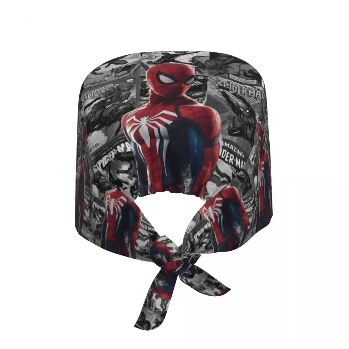 Custom Comic Spiderman Working Cap Surgical Hats Women Cartoon Movie Anime Hero Operating Room Cap Operator Hats Lab Works Hat