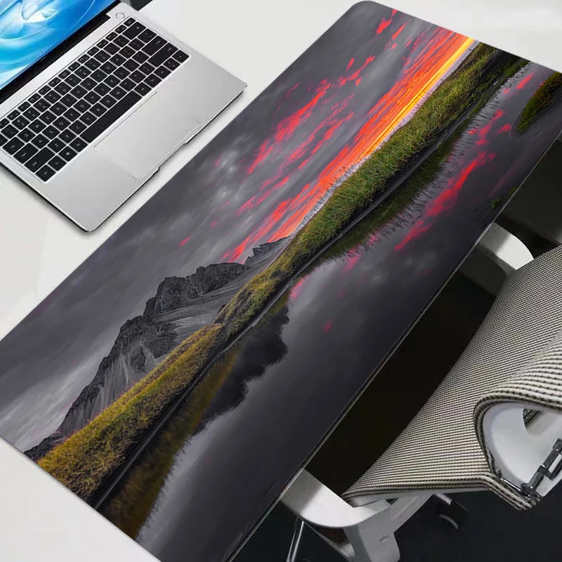 Mouse pads de borracha escritório mouse pad jogos belo cenário tapete computador antiderrapante teclado tapete de mouse novo tapete de mesa