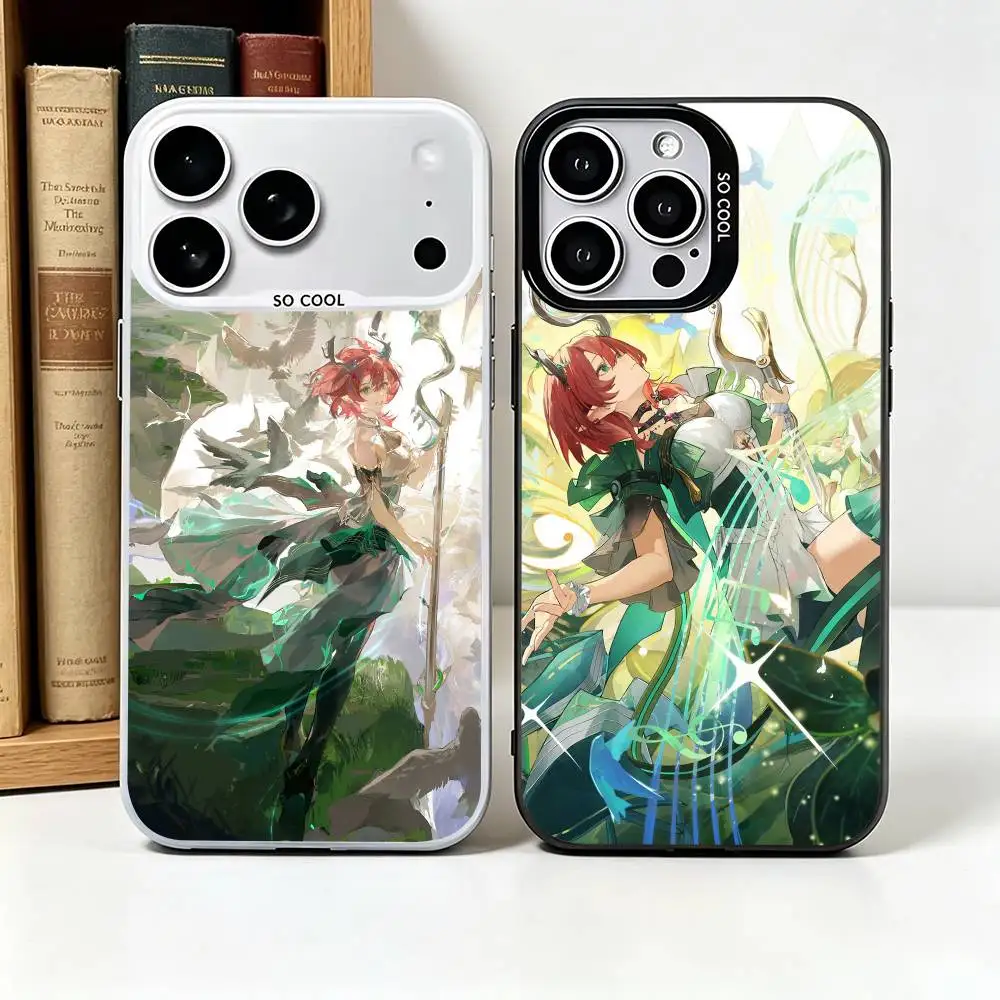 Чехол для телефона Game W-Wuthering W-Waves C-Ciaccona для iPhone 17, 16, 15, 14, 13, 12, 11 Plus Pro Max, цветной, серебристый, Funda Bumbe