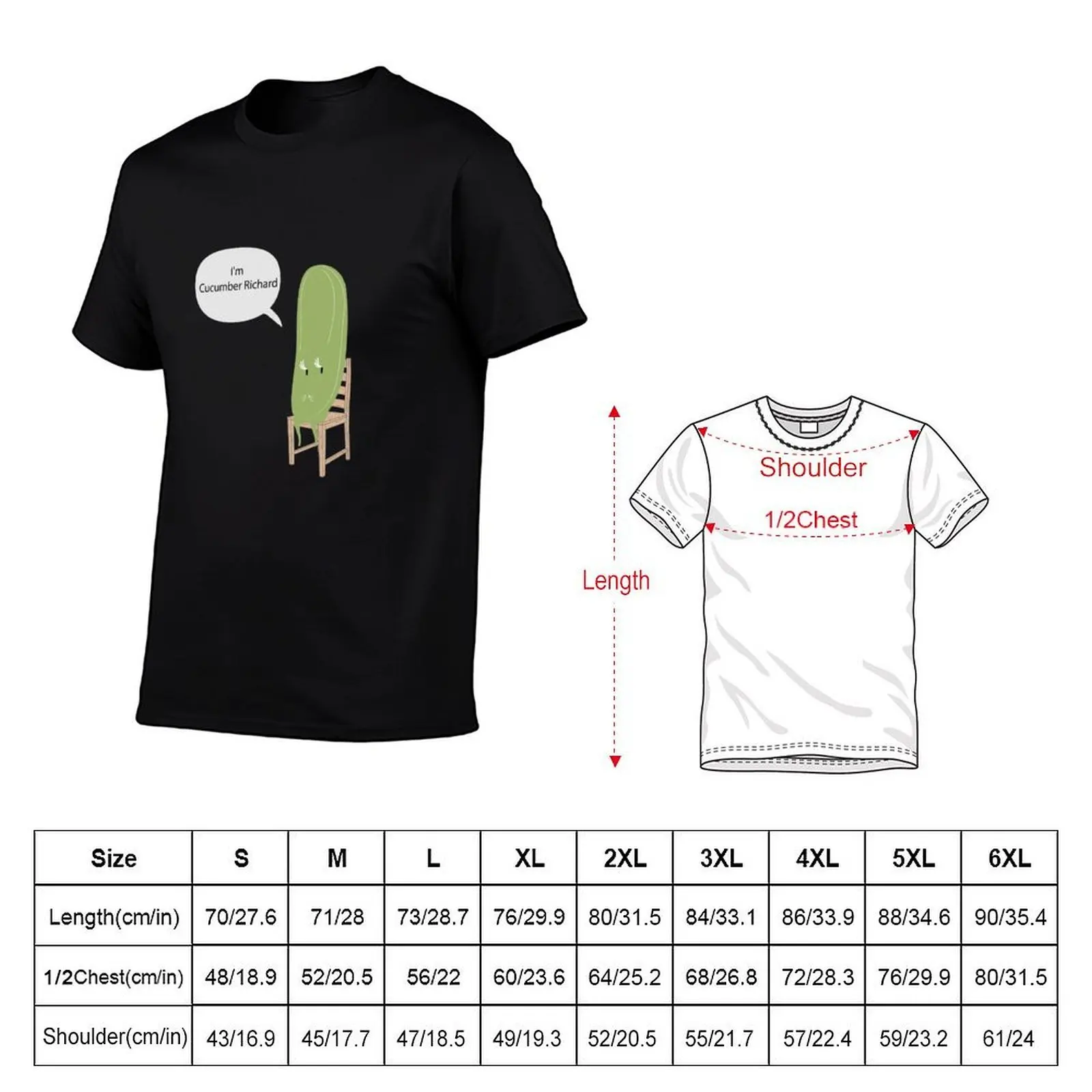 I'm cucumber Richard T-Shirt t shirts for man pack white t shirt man designer T-Shirt