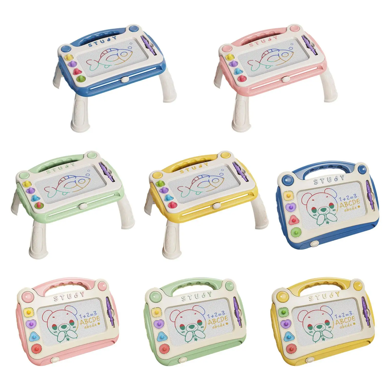 Tavolo per incidi Blocco per schizzi Giocattoli per l'apprendimento Lavagna per scarabocchi Magnete cancellabile Blocco per schizzi per bambini Regali per bambini di 2-3 anni