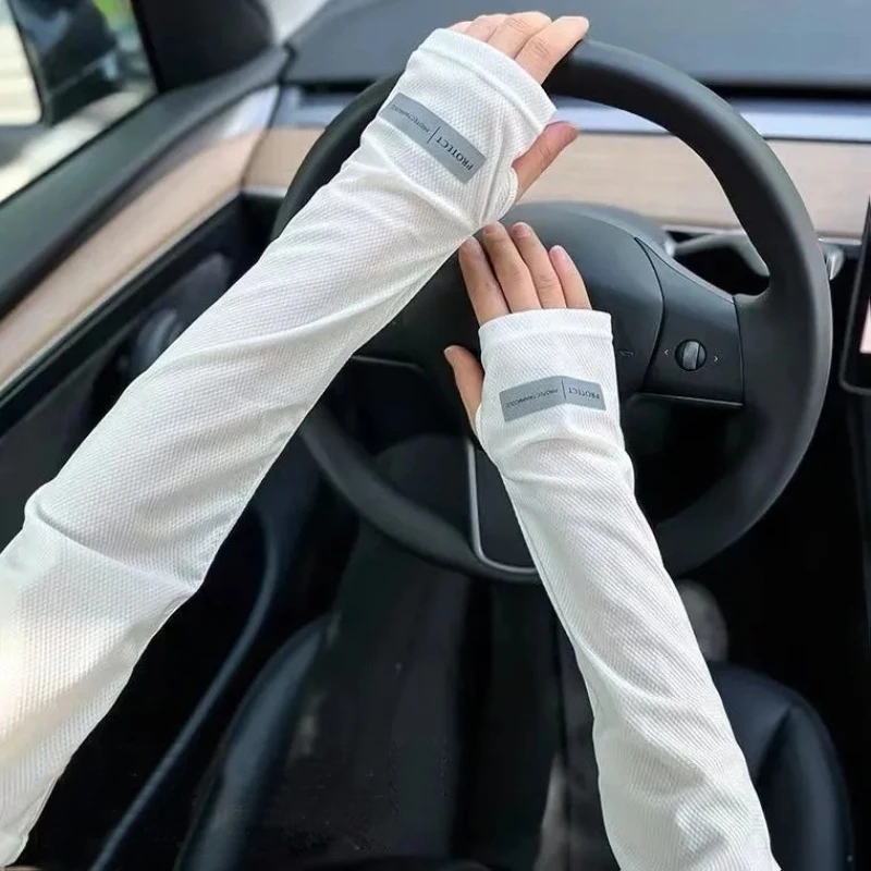 أكمام جليدية كبيرة الحجم للنساء ، أكمام حماية من الشمس صيفية للقيادة في الهواء الطلق ، زوج واحد