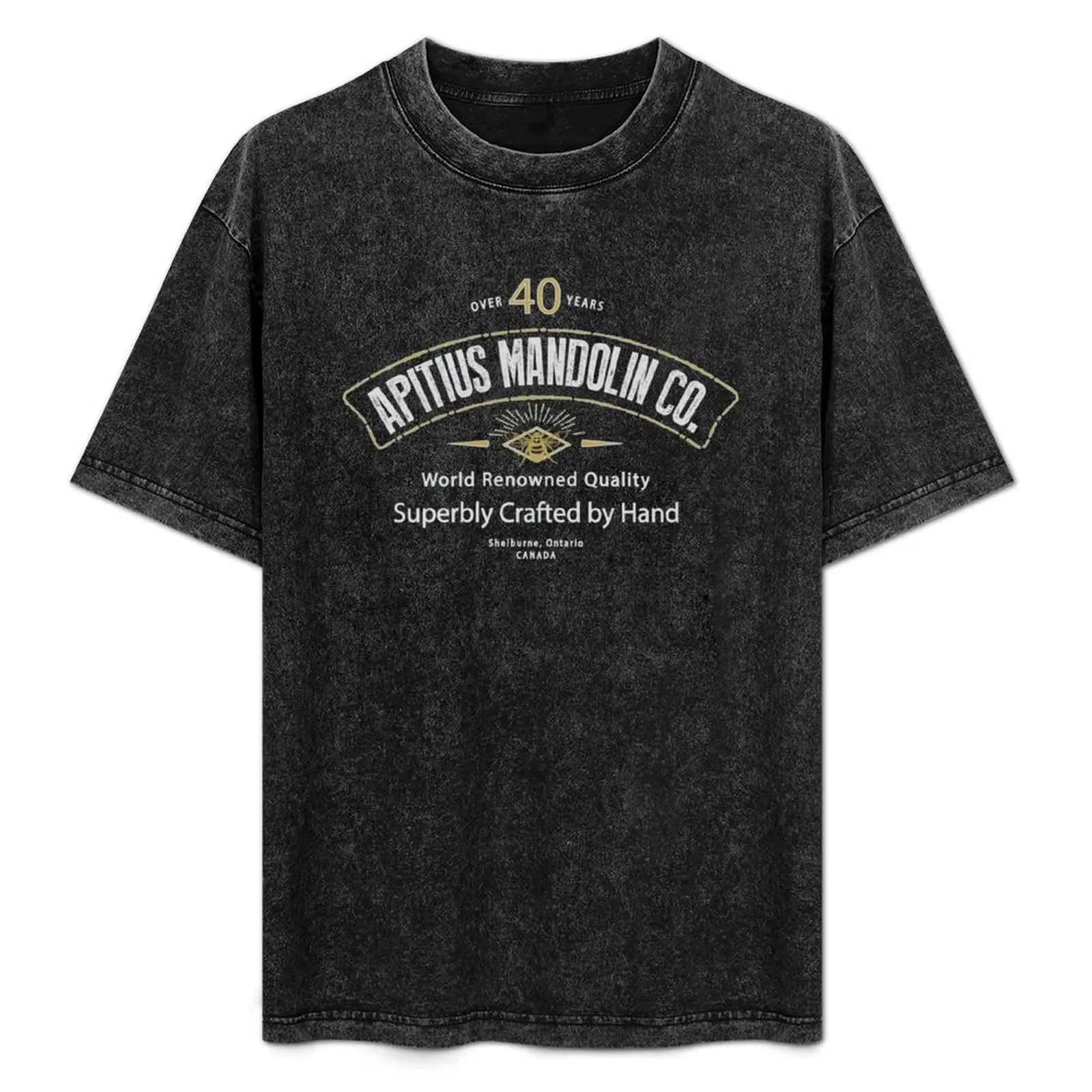 

Apitius Mandolins Logo in White T-Shirt Casual Light Summer Short Sleeve Top