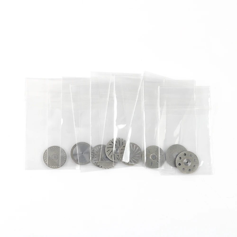 100pcs Dental Diamond Disc Plaster Cutting Wheel Dental Lab Abrasive Tools Double Side Grit Plaster Cutting Disk Tool