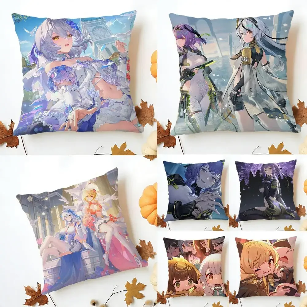 Futuristic Epic Snowbreak Containment Zone Cushion Cover Sofa Home Decor Living Room Accessory Holiday House Cushion Shell