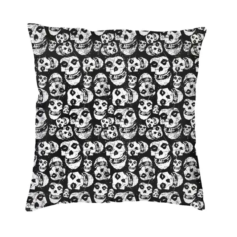 Misfits Horror Punk Rock Band Pillow Case 40x40cm Decor Home Kawaii Outdoor Cushions Square Pillowcase