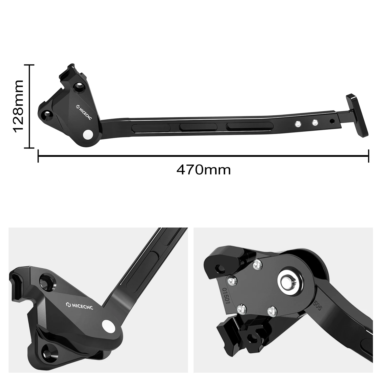 NiceCNC 25MM Adjustable Kickstand Kick Side Stand For GasGas MC125 MC250F MC450F 2021-2024 MC350F 2022-2024 MCF 250 350 450 KTM