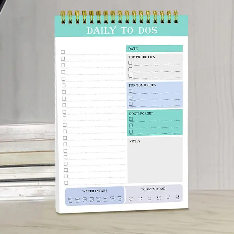 Ежедневный блокнот для ежедневного оформления, блокнот, катушка, неустанавливаемый ежедневный органайзер для ежедневных задач, органайзер для ежедневных задач, органайзер для работы дома