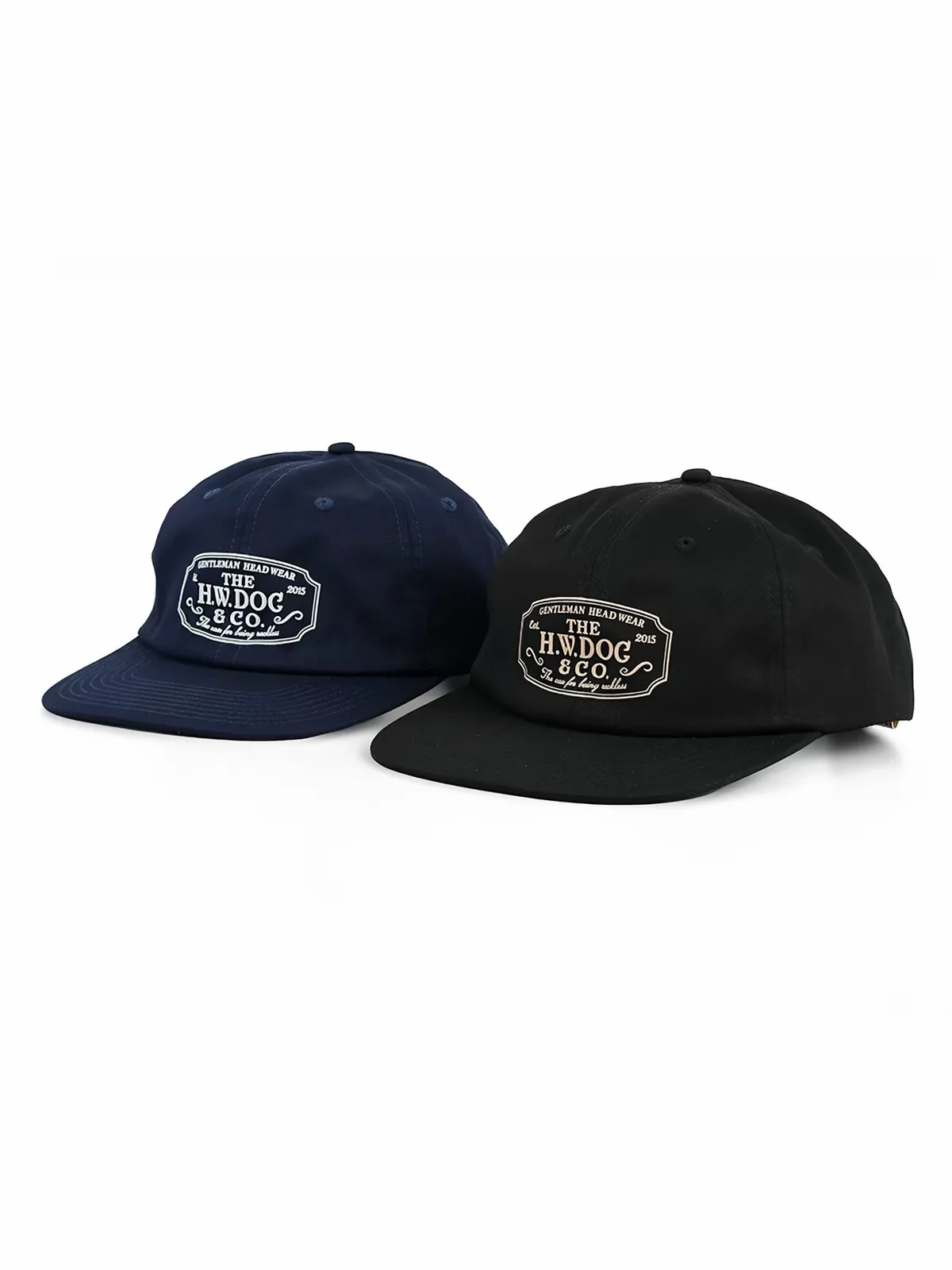 Retro Japanese Style Pilot HW DOG Baseball Cap Street Hip Hop Printed Letter Adjustable round Top Short Brim Unisex Hat