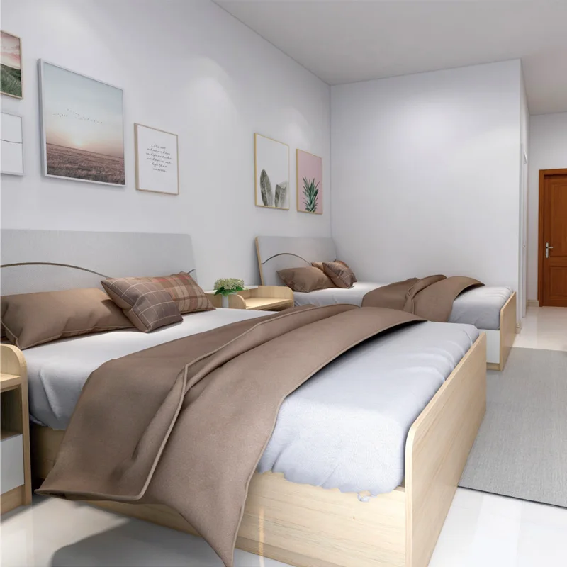 #Hotel Apartment Bedroom Furniture Sets Melamine/Laminate Durable Eco-Friendly Wood Construction